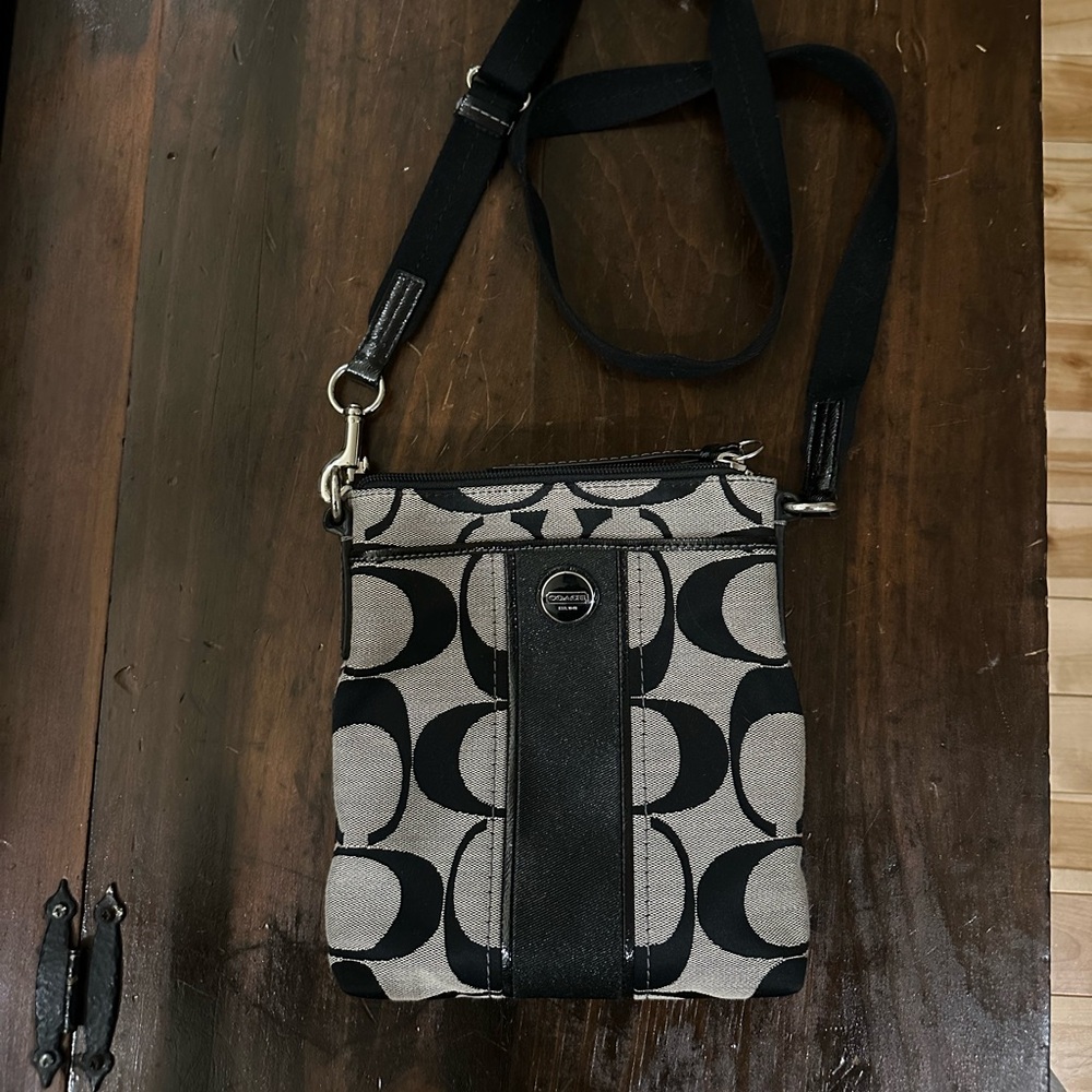 Coach Black and Gray Crossbody Bag